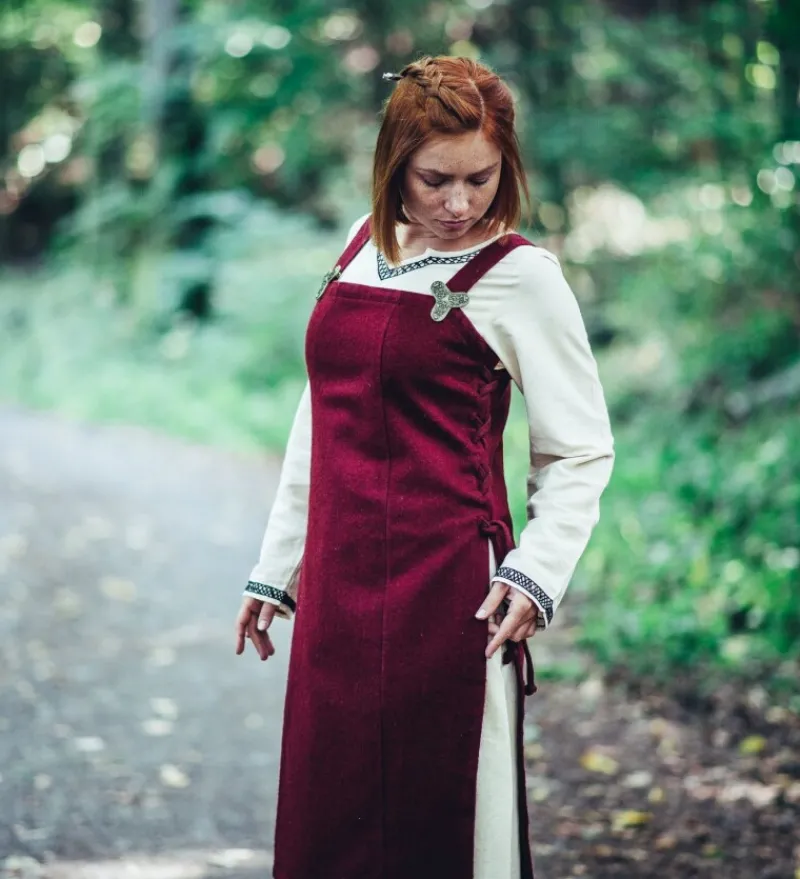 Shop Leonardo Carbone Wikinger Überkleid aus Wolle "Aila" Rot