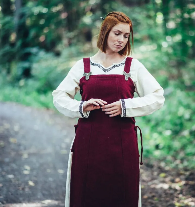 Shop Leonardo Carbone Wikinger Überkleid aus Wolle "Aila" Rot