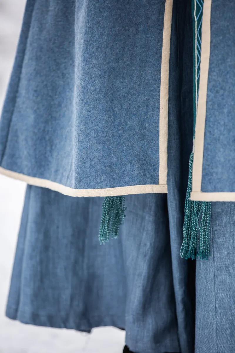 Discount Leonardo Carbone Wikinger Birka Mantel Skadi Taubenblau