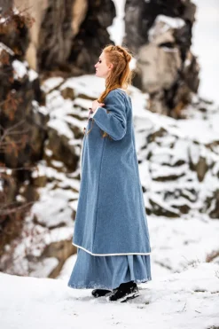 Discount Leonardo Carbone Wikinger Birka Mantel Skadi Taubenblau