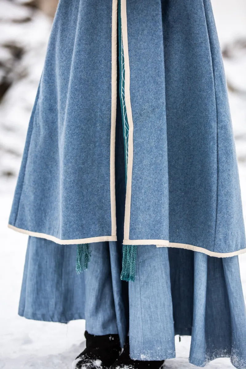 Discount Leonardo Carbone Wikinger Birka Mantel Skadi Taubenblau