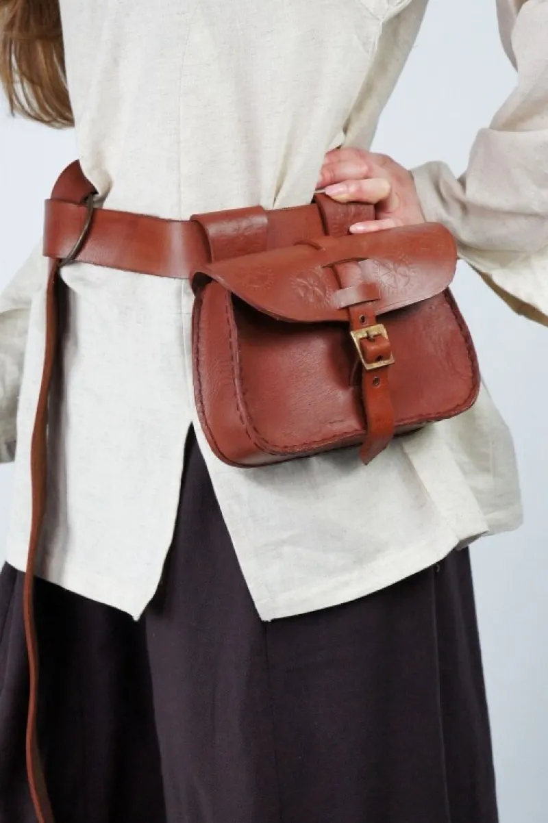 Shop Leonardo Carbone Wikinger Gürteltasche "Alba" Braun