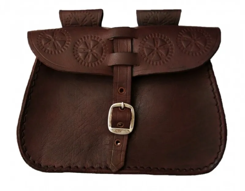 Shop Leonardo Carbone Wikinger Gürteltasche "Alba" Braun