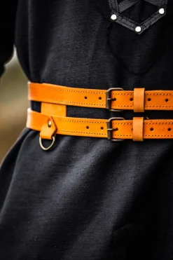Cheap Leonardo Carbone Wikinger Leder Doppelgürtel