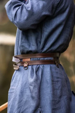 Cheap Leonardo Carbone Wikinger Leder Doppelgürtel