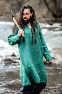 Fashion Leonardo Carbone Wikinger Leinentunika 