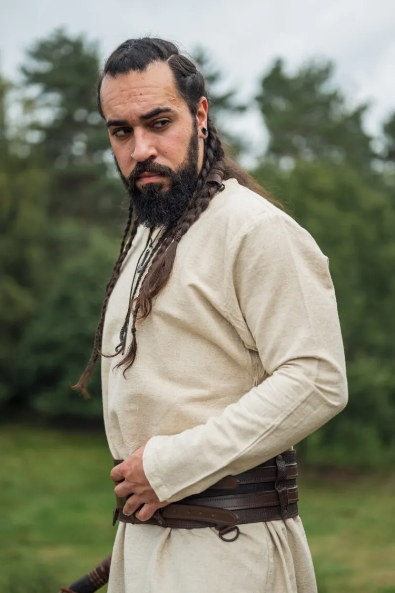 Fashion Leonardo Carbone Wikinger Leinentunika "Ragnar" Natur