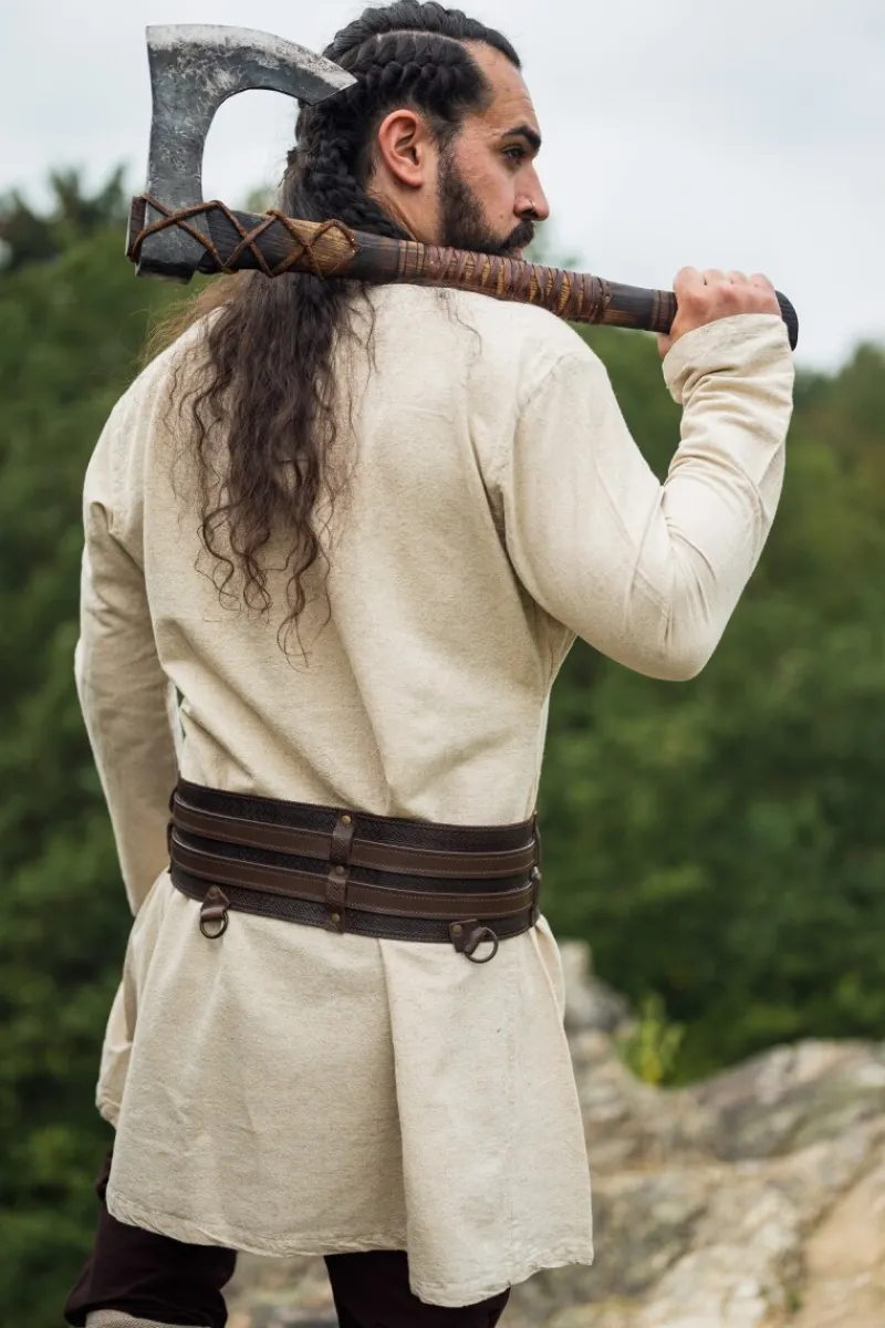 Fashion Leonardo Carbone Wikinger Leinentunika "Ragnar" Natur
