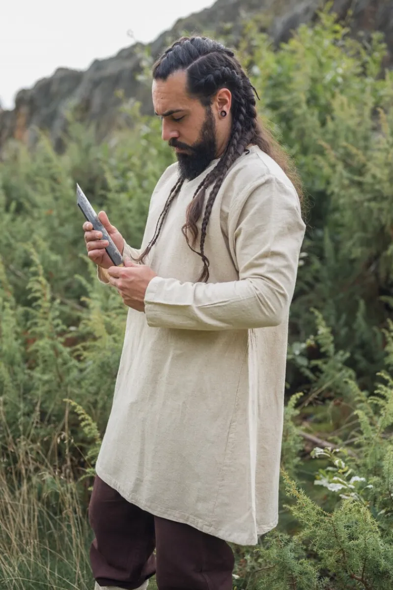 Fashion Leonardo Carbone Wikinger Leinentunika "Ragnar" Natur
