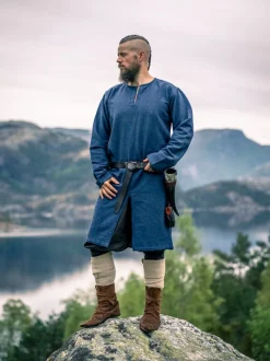 Fashion Leonardo Carbone Wikinger Longtunika "Lennart"- Dunkel Blau