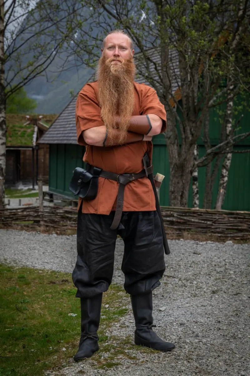 Sale Leonardo Carbone Wikinger Rushose Leinen "Wodan" Schwarz
