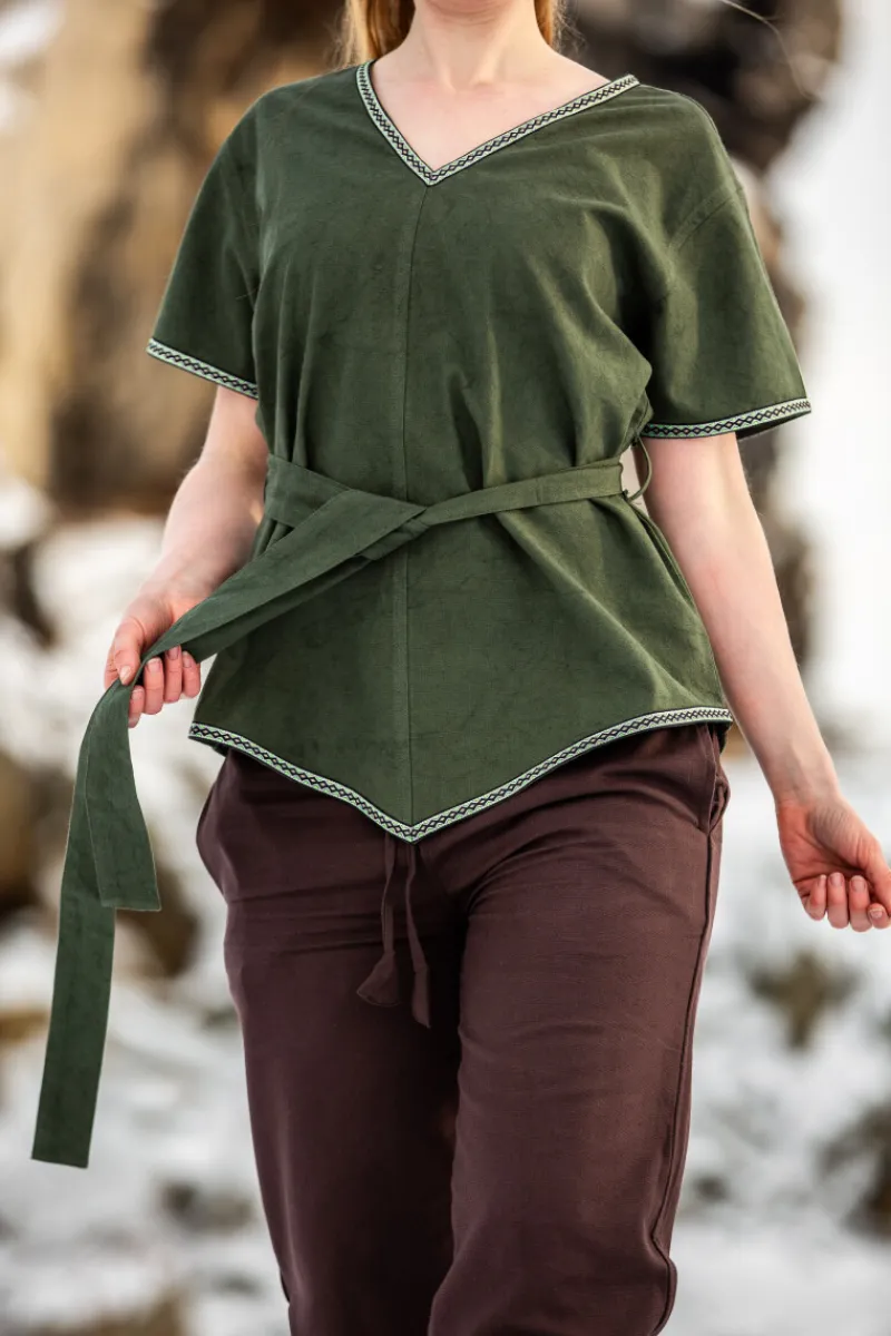 Sale Leonardo Carbone Wikinger Tunika Damen "Matilda" Grün