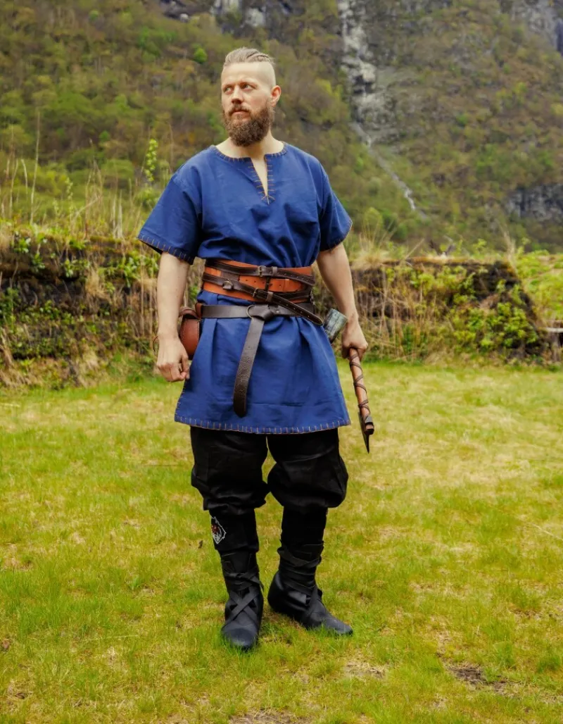 Flash Sale Leonardo Carbone Wikinger Tunika kurzarm "Theobald" Blau