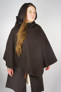 Shop Leonardo Carbone Wikinger-Gugel "Egill" mit Stickerei Braun