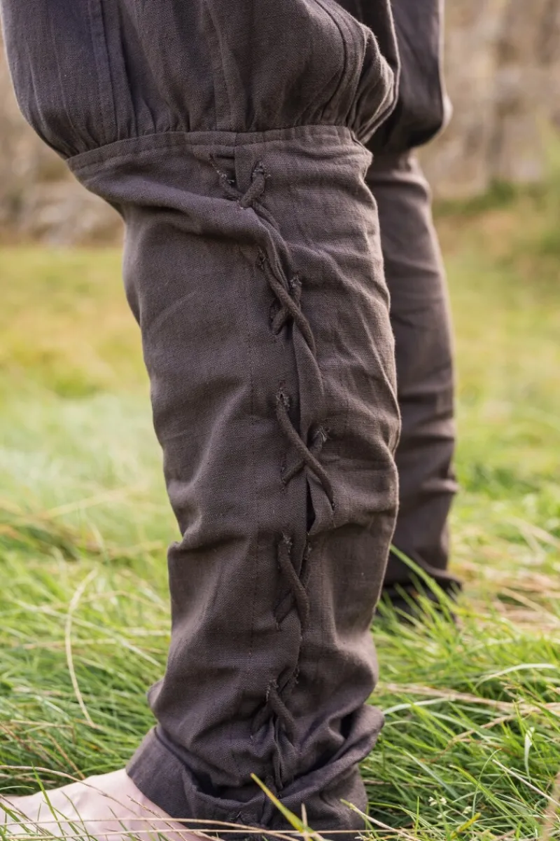 New Leonardo Carbone Wikingerhose mit Beinschnürung "Magnus" Braun