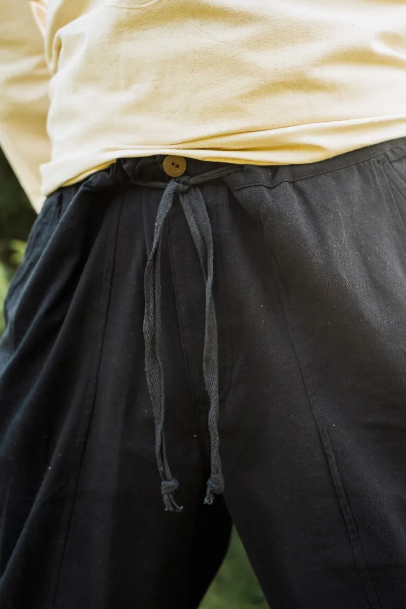 New Leonardo Carbone Wikingerhose mit Beinschnürung "Magnus" Schwarz