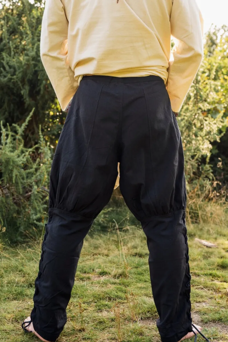 New Leonardo Carbone Wikingerhose mit Beinschnürung "Magnus" Schwarz