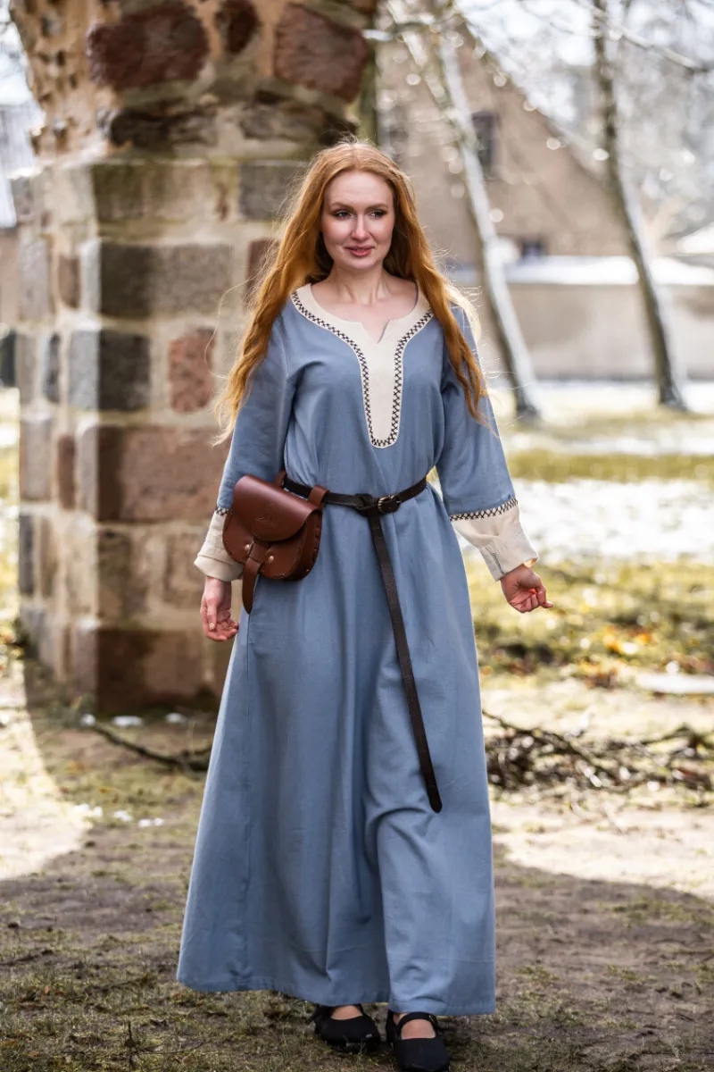 Fashion Leonardo Carbone Wikingerkleid "Freya" Taubenblau