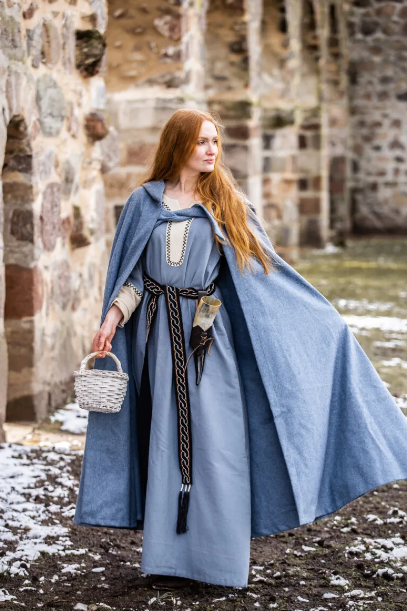 Fashion Leonardo Carbone Wikingerkleid "Freya" Taubenblau