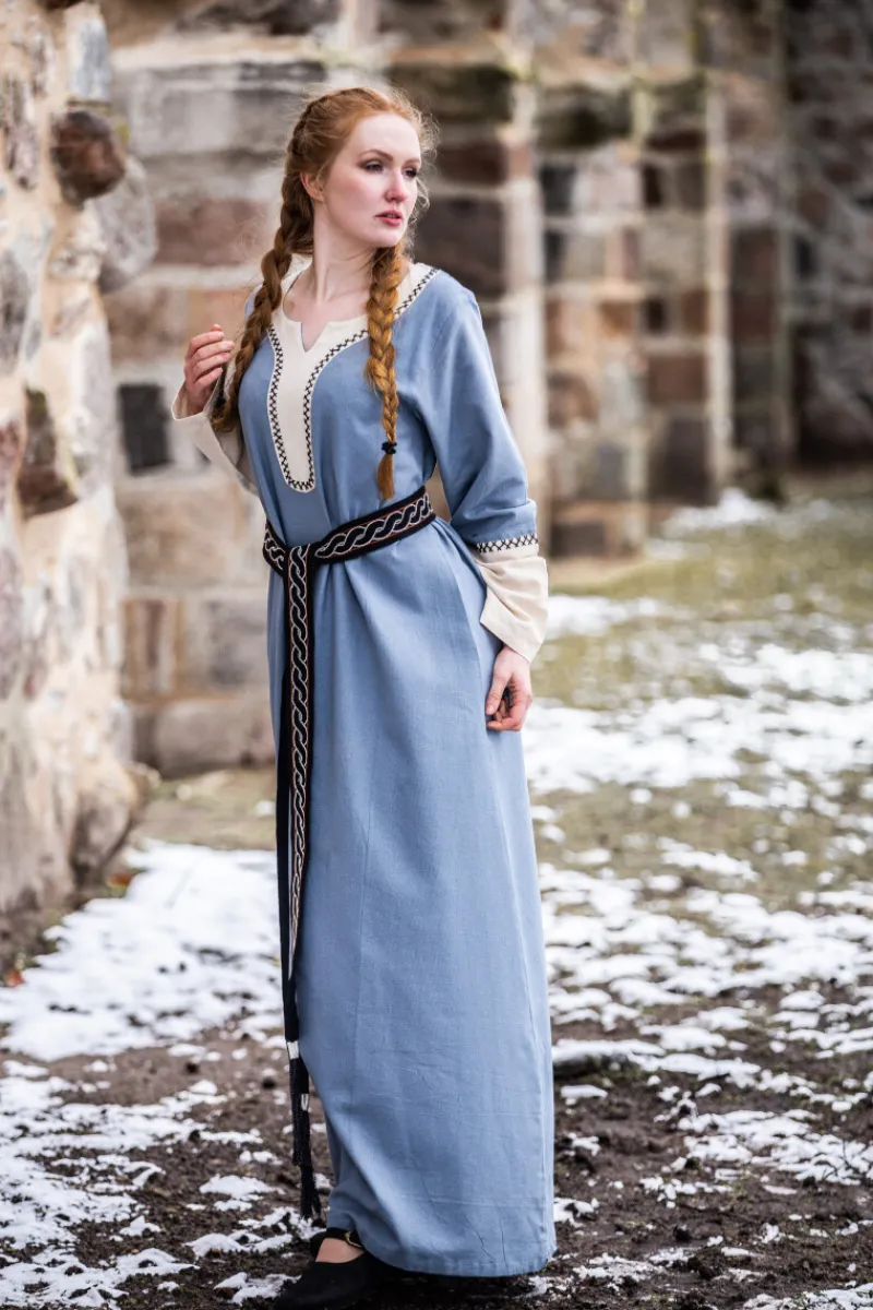 Fashion Leonardo Carbone Wikingerkleid "Freya" Taubenblau