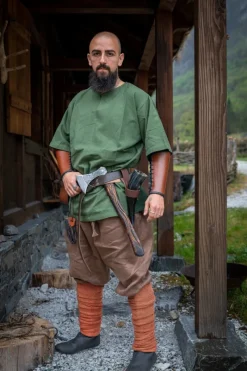Hot Leonardo Carbone Wikinger-Kurzarmtunika "Olaf" Grün