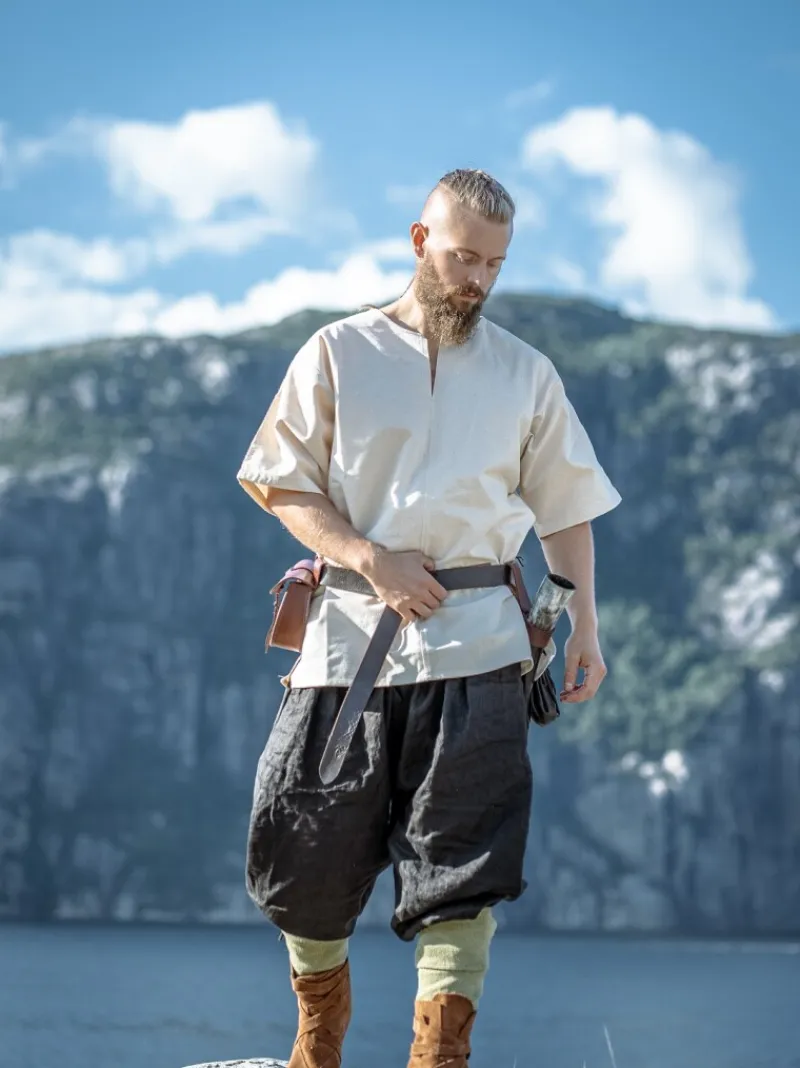 Discount Leonardo Carbone Wikinger-Kurzarmtunika "Olaf" Natur