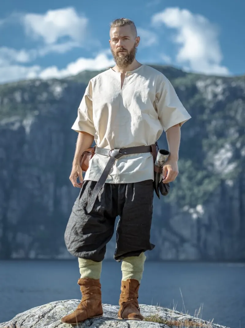 Discount Leonardo Carbone Wikinger-Kurzarmtunika "Olaf" Natur