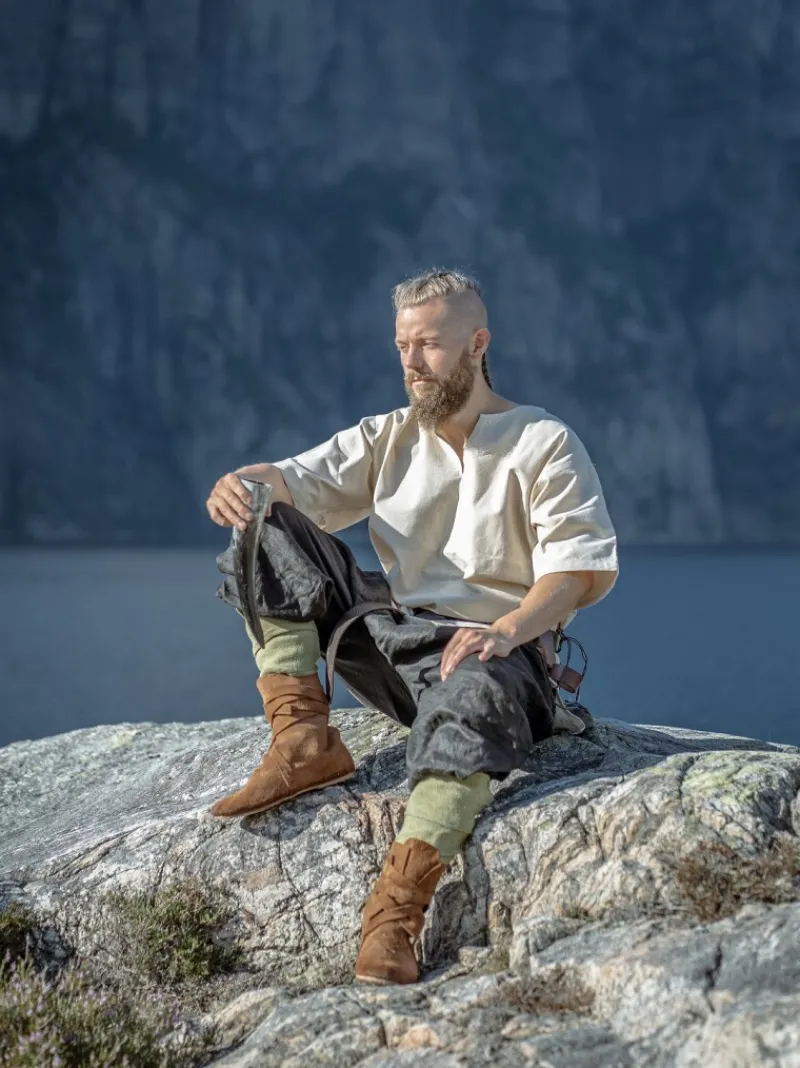 Discount Leonardo Carbone Wikinger-Kurzarmtunika "Olaf" Natur