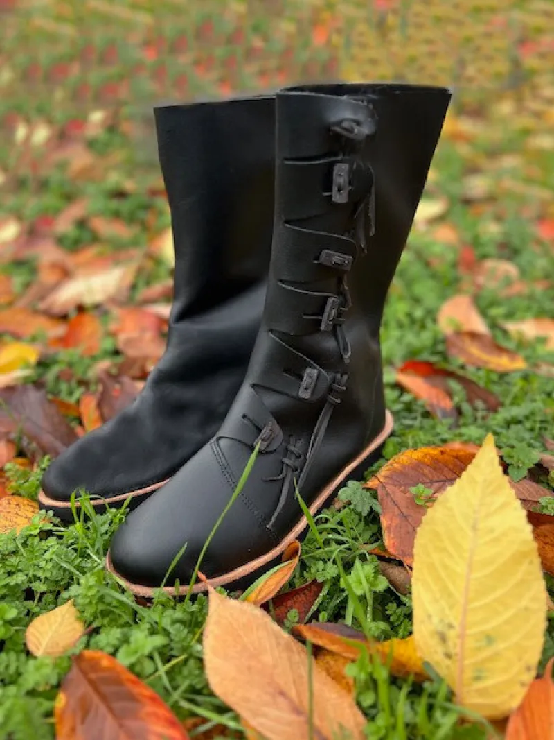 Sale Leonardo Carbone Wikingerstiefel "Odin" Schwarz