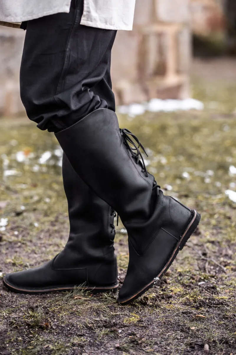Online Leonardo Carbone Wikingerstiefel "Tyra" Schwarz
