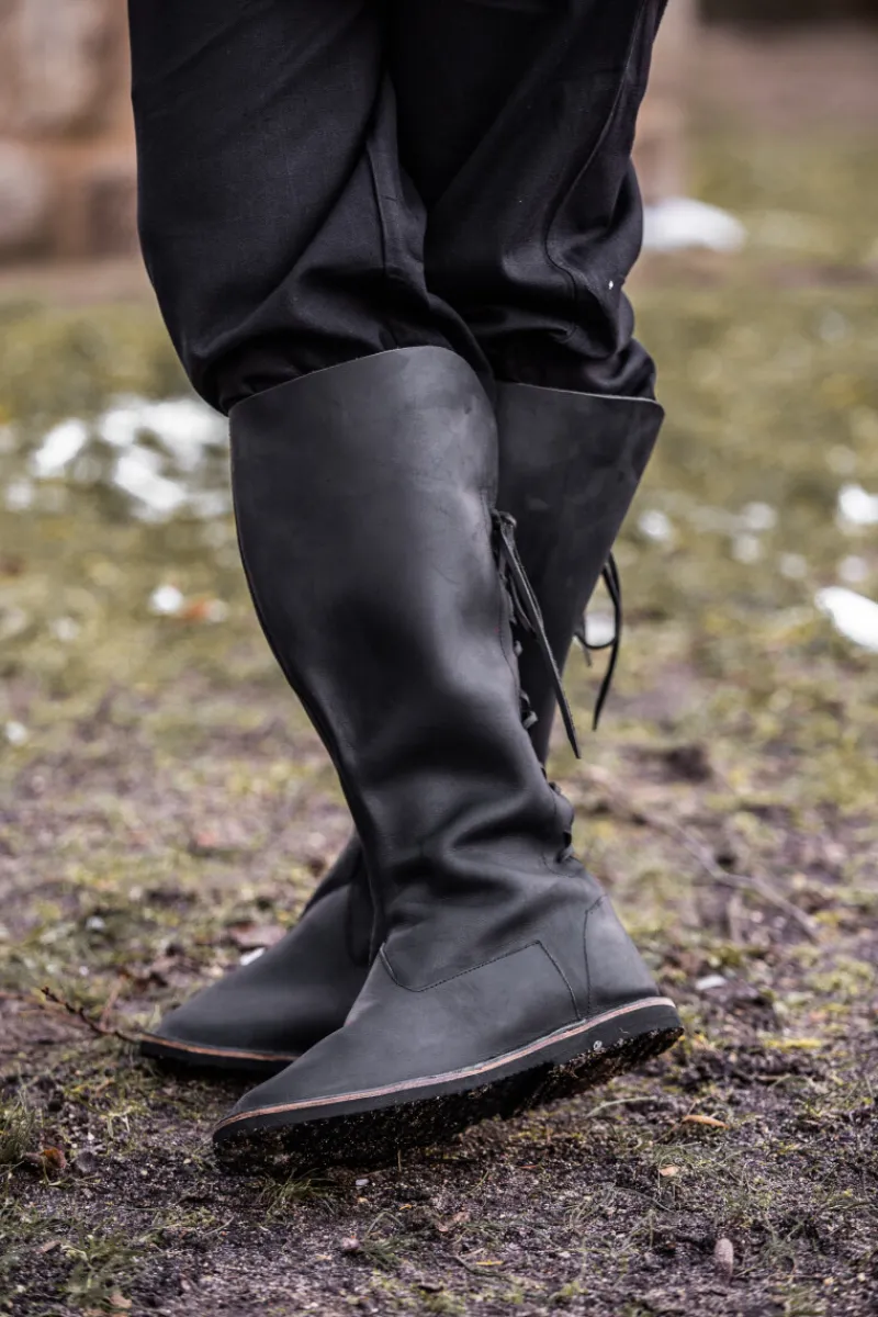 Online Leonardo Carbone Wikingerstiefel "Tyra" Schwarz