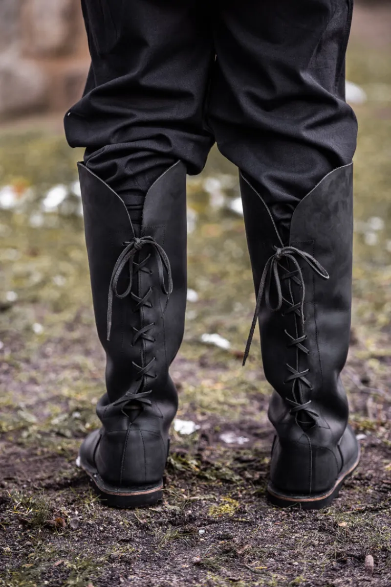 Online Leonardo Carbone Wikingerstiefel "Tyra" Schwarz