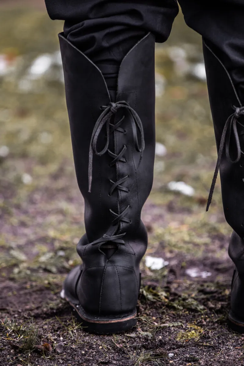 Online Leonardo Carbone Wikingerstiefel "Tyra" Schwarz