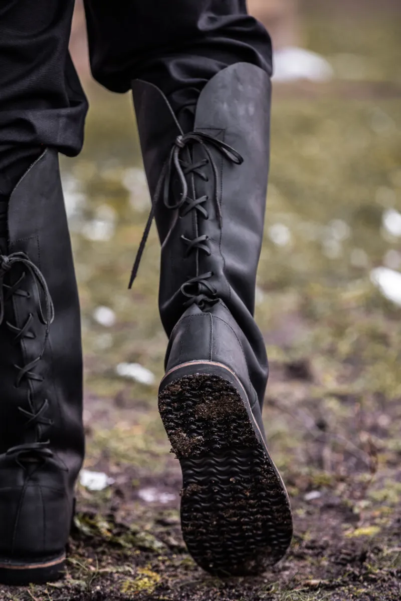 Online Leonardo Carbone Wikingerstiefel "Tyra" Schwarz