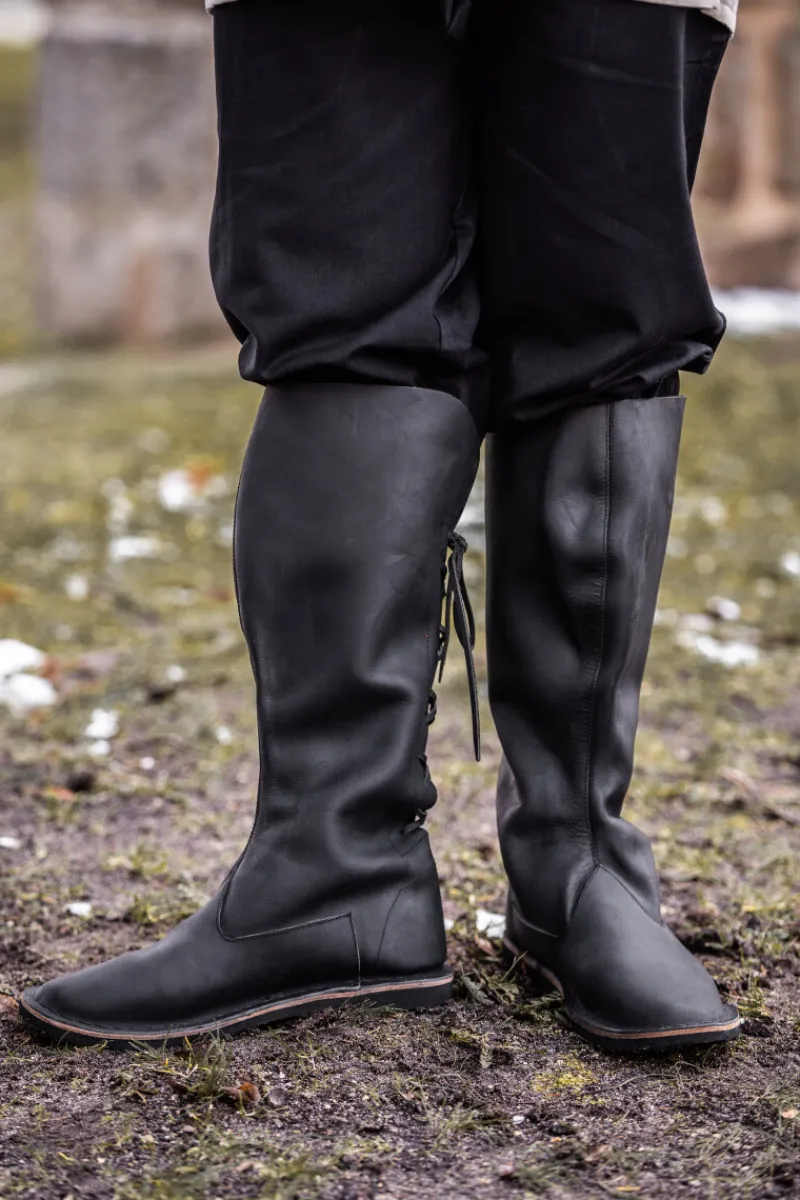 Online Leonardo Carbone Wikingerstiefel "Tyra" Schwarz