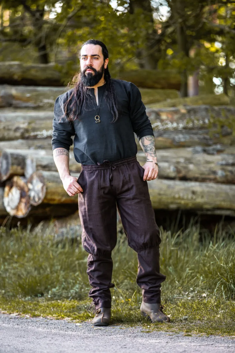 Hot Leonardo Carbone Wikinger-Wollhose "Jorgen" Braun
