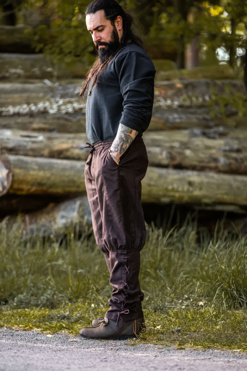 Hot Leonardo Carbone Wikinger-Wollhose "Jorgen" Braun