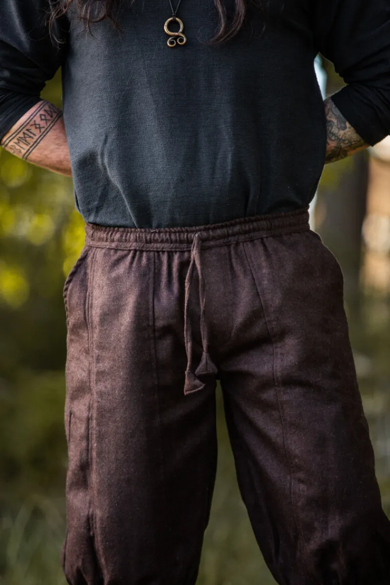 Hot Leonardo Carbone Wikinger-Wollhose "Jorgen" Braun