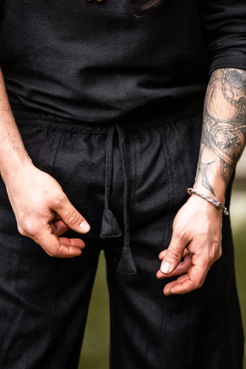 Hot Leonardo Carbone Wikinger-Wollhose "Jorgen" Schwarz