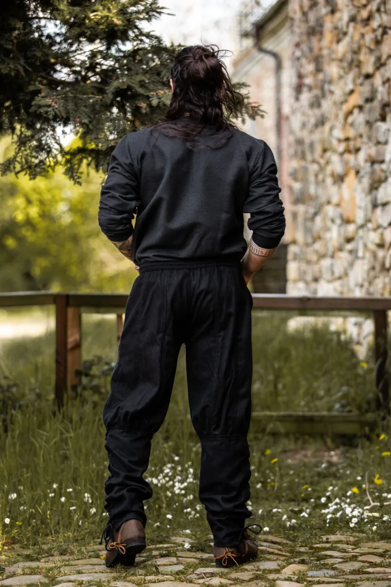 Hot Leonardo Carbone Wikinger-Wollhose "Jorgen" Schwarz