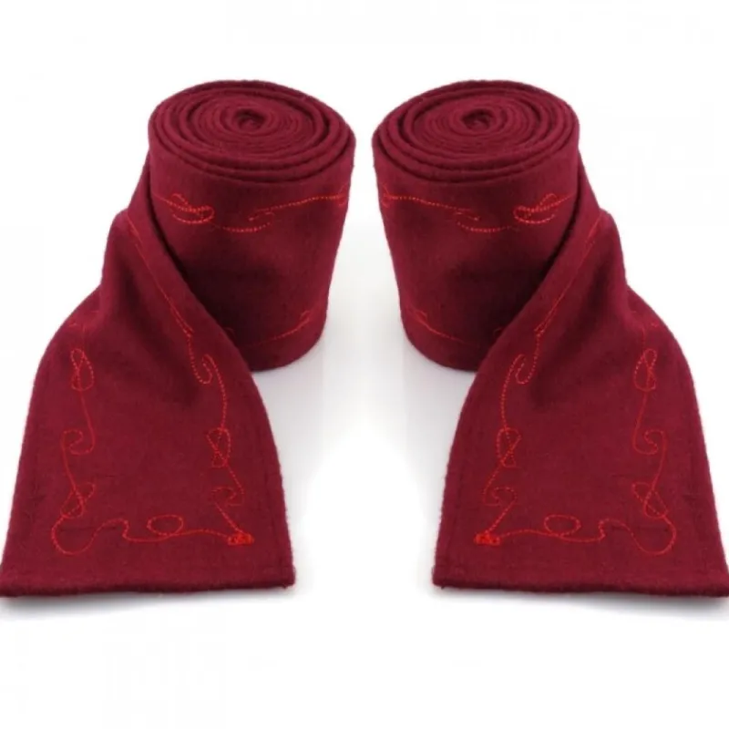 Cheap Leonardo Carbone Wollwadenwickel mit Stickerei "Hannes" Rot